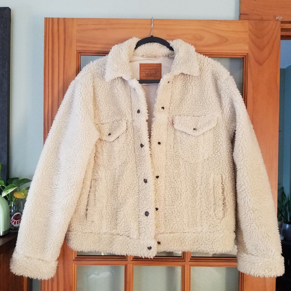 Levi's All Over Sherpa Trucker Jacket from Free People - Size L